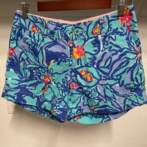 Floral Blue Lily Pulitzer Callahan Women's Shorts size 4